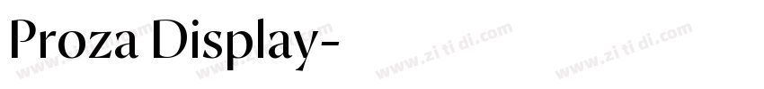 Proza Display字体转换